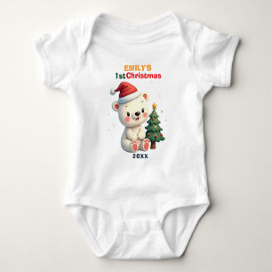 1e Kerstmis, eigen tekst, Beer-y Merry romper