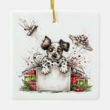 1e kerstmis Furever Thuis, Dalmatiër, Groene Tekst