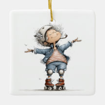 1e kerstmis gepensioneerd, Roller Skating, Zwarte