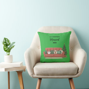 1e Kerstmis Getrouwd 2025   Cute Cozy Couch Nieuwg Kussen