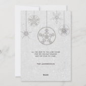 1e Kerstmis Getrouwd Sneeuwvlokken Boho Moderne Fo Feestdagenkaart (Achterkant)