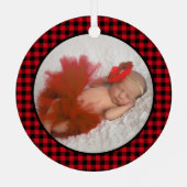 1e Kerstmis Nonna Nonno Foto Metalen Ornament (Achterkant)