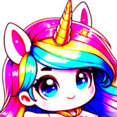 1e klas anime eenhoorn meisje citaat zwart roze t-shirt