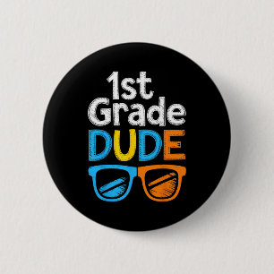 1e klas bruh eerste klas kerel terug naar school v ronde button 5,7 cm
