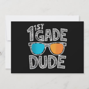 1e klas dude terug naar school eerste klas student kaart