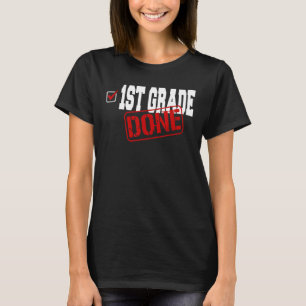 1e klas gedaan einde van het jaar laatste dag van t-shirt