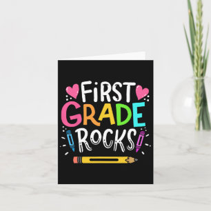 1e klas leraar cadeau 1e klas rots kaart