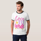 1e klas liefde wit Mannen T-shirt (Voorkant volledig)