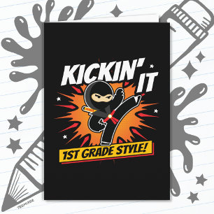 1e klas ninja trap eerste dag terug naar school kaart