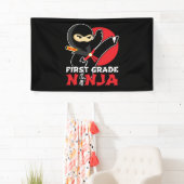 1e klas ninja trap eerste dag terug naar school spandoek (Insitu)