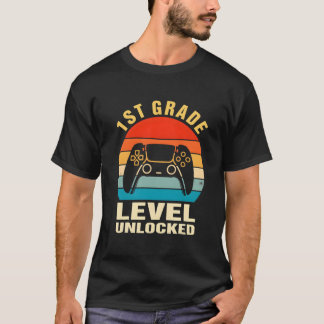 1e klas niveau ontgrendeld gamer eerste schooldag t-shirt