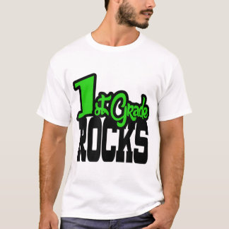 1e klas ROCKS Groene School Leraar Gift T-shirt