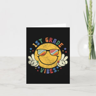 1e klas Vibes Happy Face Smile Gift Terug naar sch Kaart