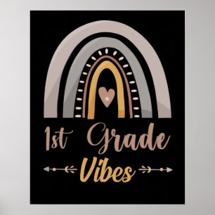 1e klas vibes regenboog eerste klas terug naar sch poster