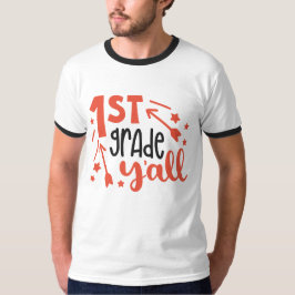 1e klas yall witte kleur Mannen T-shirt