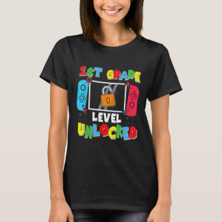 1e leerjaar ontgrendeld terug naar school eerste d t-shirt