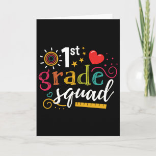 1e leerjaar squad leerling leraar cadeau terug naa kaart