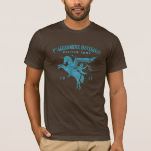 1e Luchtlandingsdivisie Britse leger - Vintage bla T-shirt