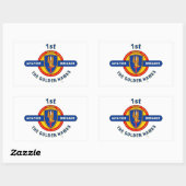 1E LUCHTVAARTBRIGADE VIETNAM "GOLDEN HAWKS" RECHTHOEKIGE STICKER (Vel)