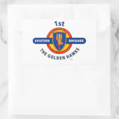 1E LUCHTVAARTBRIGADE VIETNAM "GOLDEN HAWKS" RECHTHOEKIGE STICKER (Tas)