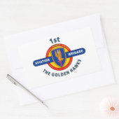 1E LUCHTVAARTBRIGADE VIETNAM "GOLDEN HAWKS" RECHTHOEKIGE STICKER (Envelop)