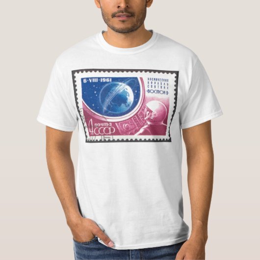 1e Managed Global Space Flight Maj Titov Vostok 2 T-shirt (Voorkant)