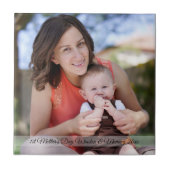 1e Moederdag Aangepaste Foto & Tekst Yoga Mat Tegeltje (Voorkant)