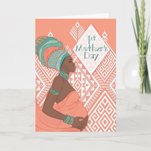 1e Moederdag-Amerikaanse mammie Feestdagen Kaart (Voorkant)