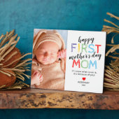 1e Moederdag Gift Photo Plaque Fotoplaat (Zijkant)