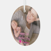 1e Moederdag Glas Ornament (Voorkant links)