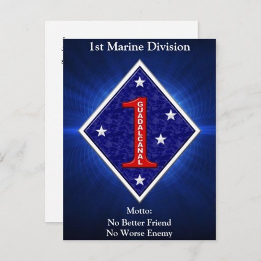 1e mrt. Div Briefkaart (Voorkant / Achterkant)