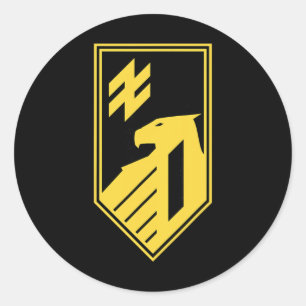 1e Nationale Gardecorps (Oekraine) Oekraïense Mili Ronde Sticker