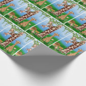 1e Oerwoud op de geboorte Cadeaupapier (Hoek)