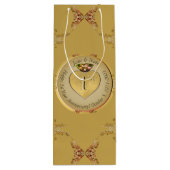 1e of 50e Golden Ochre Gift Bag Wijn Cadeautas (Achterkant)