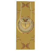 1e of 50e Golden Ochre Gift Bag Wijn Cadeautas (Voorkant)