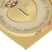 1e of 50e Golden Wedding Jubileum Korte Tafelloper (Hoek)