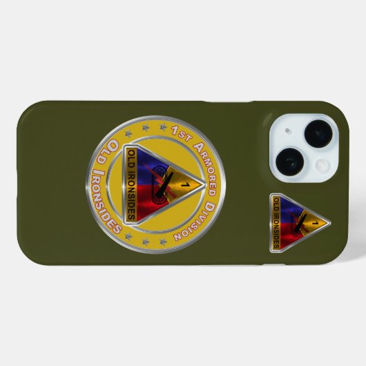 1e pantserdivisie Case-Mate iPhone case (Achterkant (horizontaal))