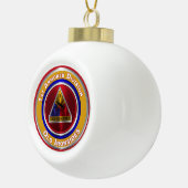 1e pantserdivisie kerstmis keramische bal ornament (Rechts)
