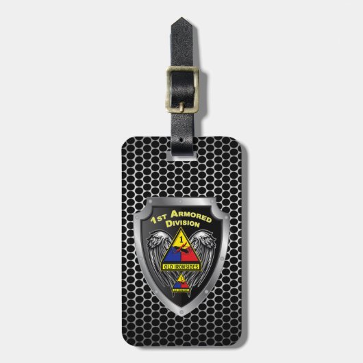 1e pantserdivisie "Oude ijronden" Bagagelabel (Voorkant verticaal)