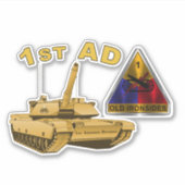 1e pantserdivisie sticker (Voorkant)