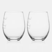 1e papieren bruiloft Jubileum handtekening Wijnglas Zonder Voet (Links)