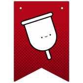 1e Periode Rood Wit Schattige Tamponpatroon Vlaggetjes (Derde vlag)