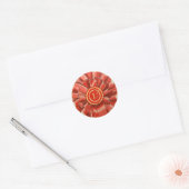 1e plaats rode rosette-sticker ronde sticker (Envelop)