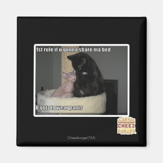 1e regel als ik Ma Bed ga delen Magneet (Voorkant)