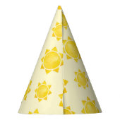 1e reis rond de zon Verjaardag Pet – Yellow Boho Feesthoedjes (Achterkant)