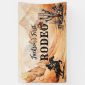 1e Rodeo Cowboy Western Banner voor Eerste Verjaar (Verticaal)