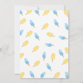 1e Schep Ijsje Thema Verjaardagsuitnodiging Kaart (Achterkant)