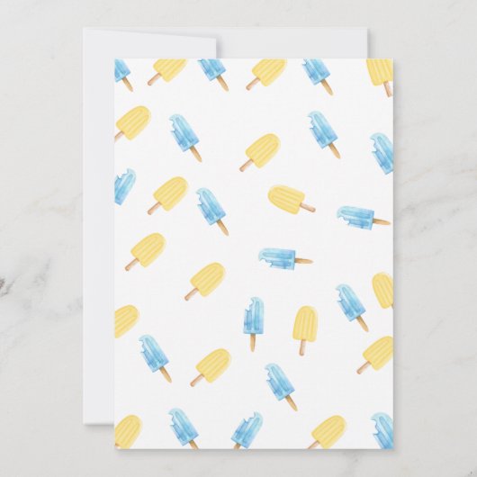 1e Schep Ijsje Thema Verjaardagsuitnodiging Kaart (Achterkant)