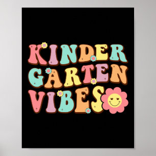 1e schooldag kleuter vibes student lesgeven poster