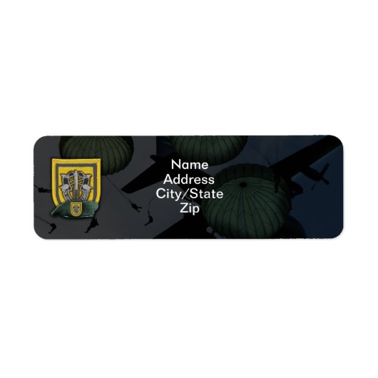 1e Special Forces Fort Lewis Vets R Etiket (Voorkant)